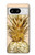 W3490 Gold Pineapple Hard Case and Leather Flip Case For Google Pixel 8