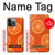 W3946 Seamless Orange Pattern Hard Case and Leather Flip Case For iPhone 14 Pro