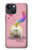 W3923 Cat Bottom Rainbow Tail Hard Case and Leather Flip Case For iPhone 13 mini