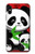 W3929 Cute Panda Eating Bamboo Hard Case and Leather Flip Case For iPhone X, iPhone XS