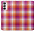 W3941 LGBT Lesbian Pride Flag Plaid Hard Case and Leather Flip Case For Samsung Galaxy S23