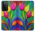 W3926 Colorful Tulip Oil Painting Hard Case and Leather Flip Case For Samsung Galaxy S21 Ultra 5G