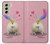 W3923 Cat Bottom Rainbow Tail Hard Case and Leather Flip Case For Samsung Galaxy S21 FE 5G