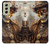 W3949 Steampunk Skull Smoking Hard Case and Leather Flip Case For Samsung Galaxy S21 FE 5G