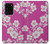 W3924 Cherry Blossom Pink Background Hard Case and Leather Flip Case For Samsung Galaxy S20 Ultra