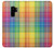 W3942 LGBTQ Rainbow Plaid Tartan Hard Case and Leather Flip Case For Samsung Galaxy S9 Plus