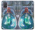 W3912 Cute Little Mermaid Aqua Spa Hard Case and Leather Flip Case For Samsung Galaxy A71
