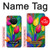 W3926 Colorful Tulip Oil Painting Hard Case and Leather Flip Case For Nokia X10