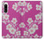 W3924 Cherry Blossom Pink Background Hard Case and Leather Flip Case For Sony Xperia 5 IV