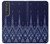 W3950 Textile Thai Blue Pattern Hard Case and Leather Flip Case For Sony Xperia 1 III