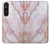 W3482 Soft Pink Marble Graphic Print Hard Case and Leather Flip Case For Sony Xperia 1 V