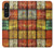 W3861 Colorful Container Block Hard Case and Leather Flip Case For Sony Xperia 1 V