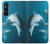 W3878 Dolphin Hard Case and Leather Flip Case For Sony Xperia 1 V