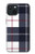 W3452 Plaid Fabric Pattern Hard Case and Leather Flip Case For iPhone 15