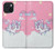 W3518 Unicorn Cartoon Hard Case and Leather Flip Case For iPhone 15