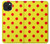 W3526 Red Spot Polka Dot Hard Case and Leather Flip Case For iPhone 15 Plus