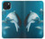 W3878 Dolphin Hard Case and Leather Flip Case For iPhone 15 Plus