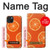 W3946 Seamless Orange Pattern Hard Case and Leather Flip Case For iPhone 15 Plus