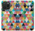 W3049 Triangles Vibrant Colors Hard Case and Leather Flip Case For iPhone 15 Pro