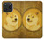 W3826 Dogecoin Shiba Hard Case and Leather Flip Case For iPhone 15 Pro