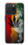 W3890 Reggae Rasta Flag Smoke Hard Case and Leather Flip Case For iPhone 15 Pro