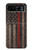 W3804 Fire Fighter Metal Red Line Flag Graphic Hard Case and Leather Flip Case For Motorola Razr 40