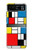 W3814 Piet Mondrian Line Art Composition Hard Case and Leather Flip Case For Motorola Razr 40