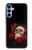 W3753 Dark Gothic Goth Skull Roses Hard Case and Leather Flip Case For Samsung Galaxy A15 5G