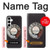 W0059 Retro Rotary Phone Dial On Hard Case and Leather Flip Case For Samsung Galaxy A35 5G