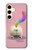 W3923 Cat Bottom Rainbow Tail Hard Case and Leather Flip Case For Samsung Galaxy S24