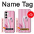 W3805 Flamingo Pink Pastel Hard Case and Leather Flip Case For Samsung Galaxy S24 Plus