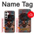 W3895 Pirate Skull Metal Hard Case and Leather Flip Case For Samsung Galaxy S24 Plus