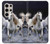 W0246 White Horse Hard Case and Leather Flip Case For Samsung Galaxy S24 Ultra