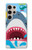 W3947 Shark Helicopter Cartoon Hard Case and Leather Flip Case For Samsung Galaxy S24 Ultra