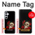 W3753 Dark Gothic Goth Skull Roses Hard Case and Leather Flip Case For Samsung Galaxy A55 5G