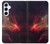 W3897 Red Nebula Space Hard Case and Leather Flip Case For Samsung Galaxy A55 5G