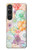 W3705 Pastel Floral Flower Hard Case and Leather Flip Case For Sony Xperia 1 VI