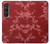 W3817 Red Floral Cherry blossom Pattern Hard Case and Leather Flip Case For Sony Xperia 1 VI