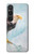 W3843 Bald Eagle On Ice Hard Case and Leather Flip Case For Sony Xperia 1 VI