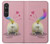 W3923 Cat Bottom Rainbow Tail Hard Case and Leather Flip Case For Sony Xperia 1 VI