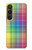 W3942 LGBTQ Rainbow Plaid Tartan Hard Case and Leather Flip Case For Sony Xperia 1 VI