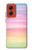 W3507 Colorful Rainbow Pastel Hard Case and Leather Flip Case For Motorola Moto G Stylus 5G (2024)