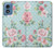 W3494 Vintage Rose Polka Dot Hard Case and Leather Flip Case For Motorola Moto G Play 4G (2024)