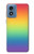 W3698 LGBT Gradient Pride Flag Hard Case and Leather Flip Case For Motorola Moto G Play 4G (2024)