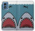 W3825 Cartoon Shark Sea Diving Hard Case and Leather Flip Case For Motorola Moto G Play 4G (2024)