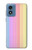 W3849 Colorful Vertical Colors Hard Case and Leather Flip Case For Motorola Moto G Play 4G (2024)