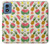 W3883 Fruit Pattern Hard Case and Leather Flip Case For Motorola Moto G Play 4G (2024)