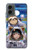 W3915 Raccoon Girl Baby Sloth Astronaut Suit Hard Case and Leather Flip Case For Motorola Moto G 5G (2024)