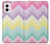 W3514 Rainbow Zigzag Hard Case and Leather Flip Case For Motorola Moto G Power 5G (2024)