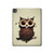 W0360 Coffee Owl Tablet Hard Case For iPad Pro 13 (2024)
